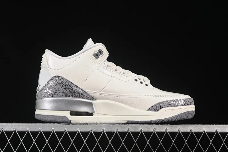 All categories Air Jordan Jordan series basketball shoes Air Jordan 3 OG version Air Jordan 3 "Sail Metallic Silver" AJ3 Joe 3 Metallic Silver CK9246-100